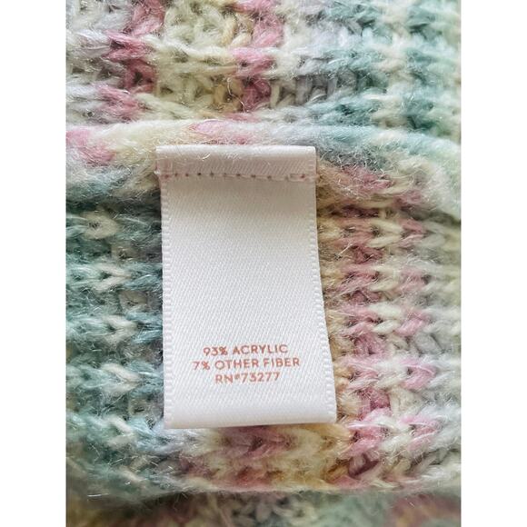 Pastel Striped Cable Knit Sweater - Picture 7 of 8